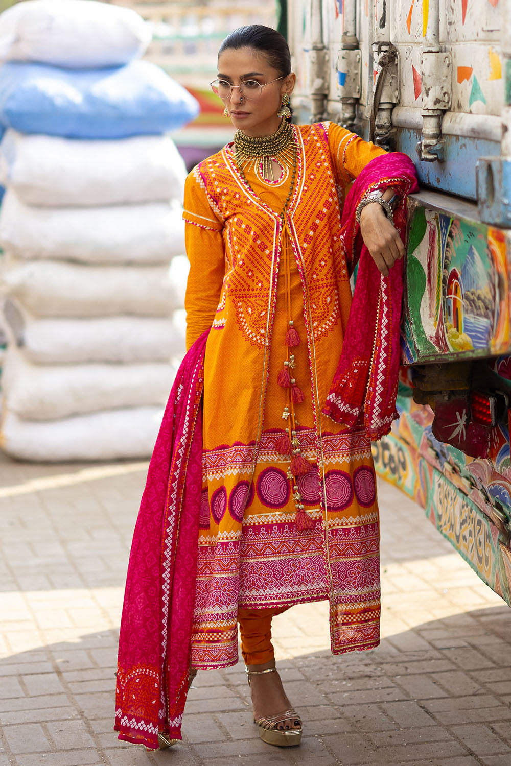 3 Piece Printed Lawn Suit CL-62173 A
