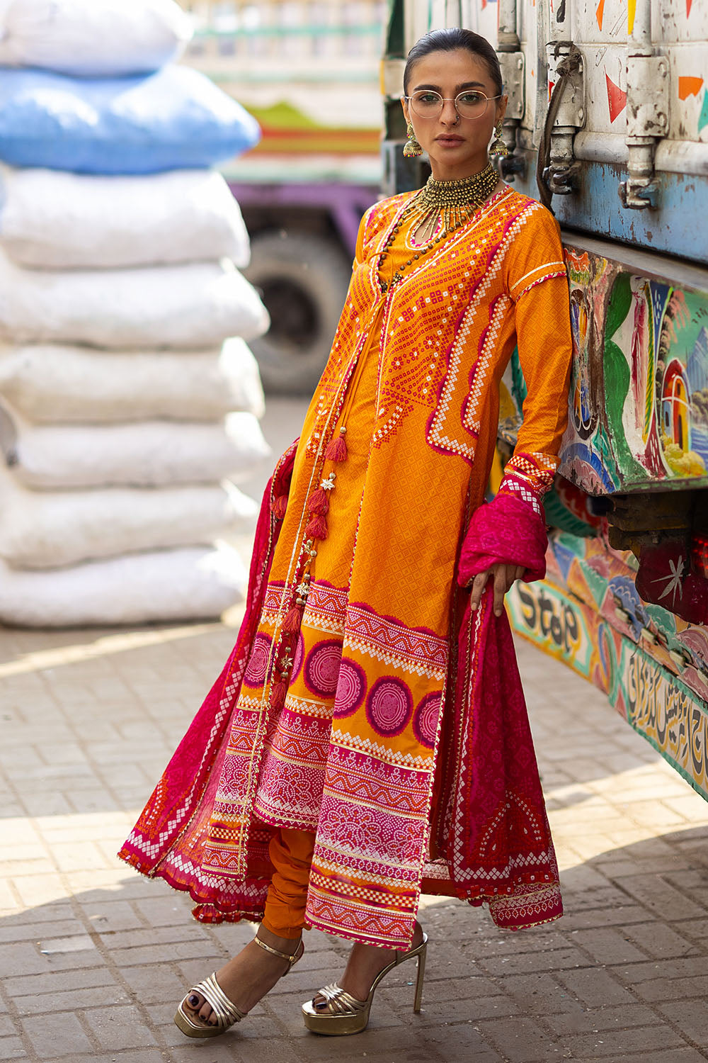 3 Piece Printed Lawn Suit CL-62173 A