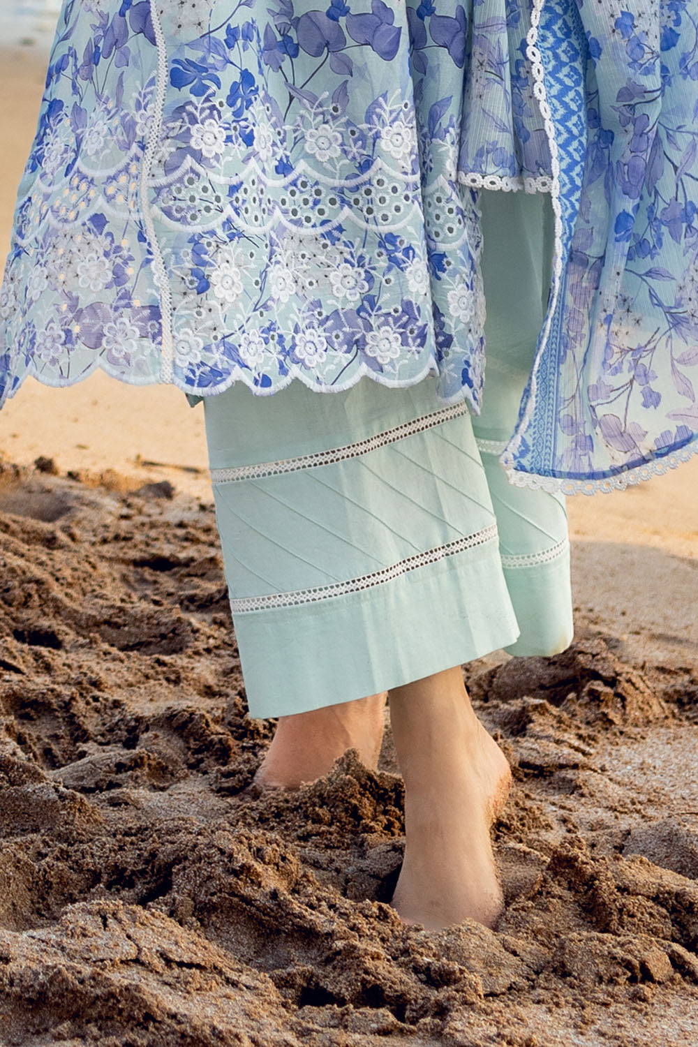 3 Piece Schiffli Embroidered Printed Lawn Suit with Denting Dupatta DN-52043