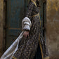 3 Piece Gold Printed Lawn Suit with Gold and Lacquer Printed Mehsuri Dupatta and Dyed Trouser SP-62011