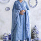 3 Piece Schiffli Embroidered Lawn Suit with Silk Dupatta S-62012