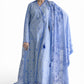 3 Piece Schiffli Embroidered Lawn Suit with Silk Dupatta S-62012