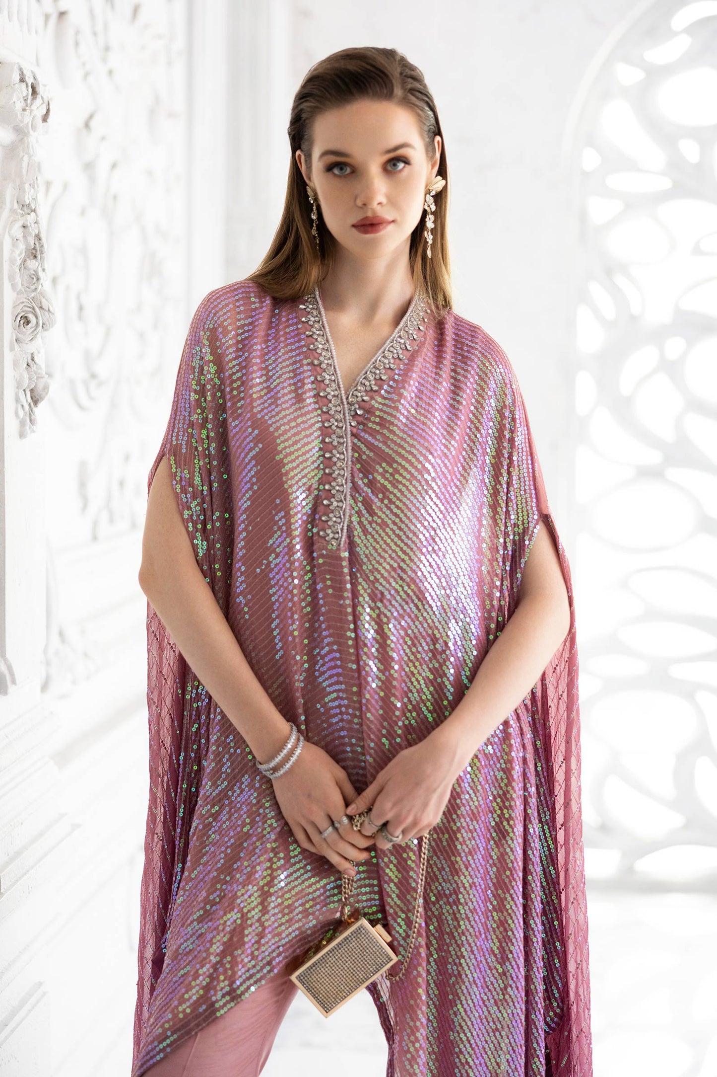 3 Piece Embroidered Chiffon Suit