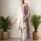 3pc Unstitched - Printed Lawn Silk Suit (ASI032)