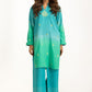 Textured Dobby Printed With Embroidered Co-Ord Set IPST-44978