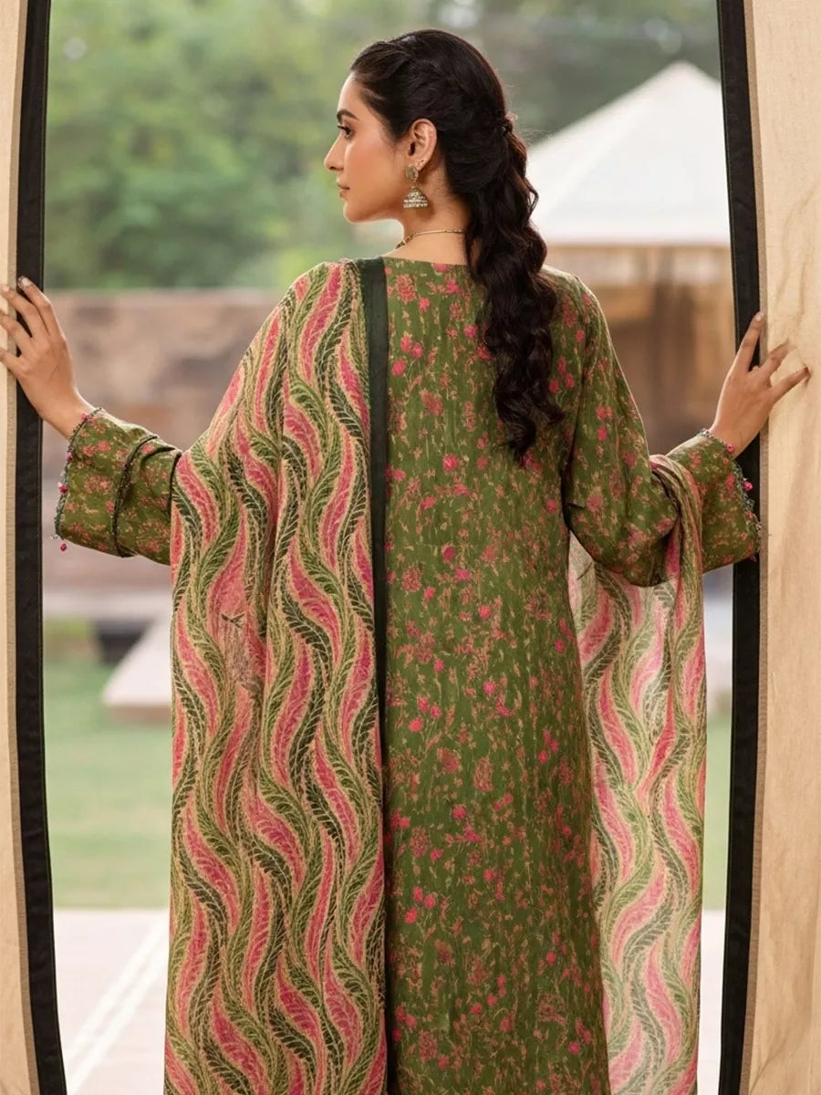 3PC Unstitched Printed Silk Lawn Suit (SUNS7ASI333)