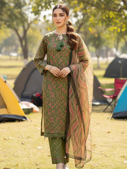 3PC Unstitched Printed Silk Lawn Suit (SUNS7ASI333)
