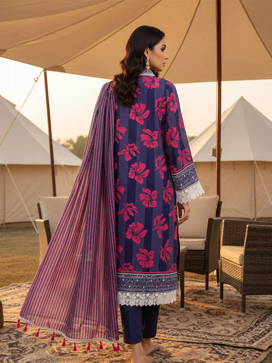 3PC Unstitched Printed Silk Lawn Suit (SUNS7ASI329)