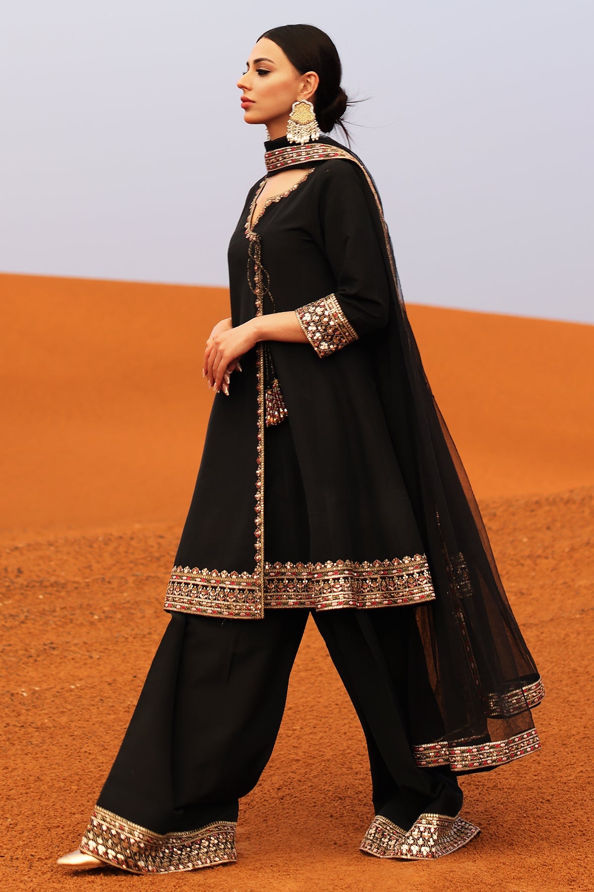3-PC Embroidered Raw-Silk Suit CMA-5-130H