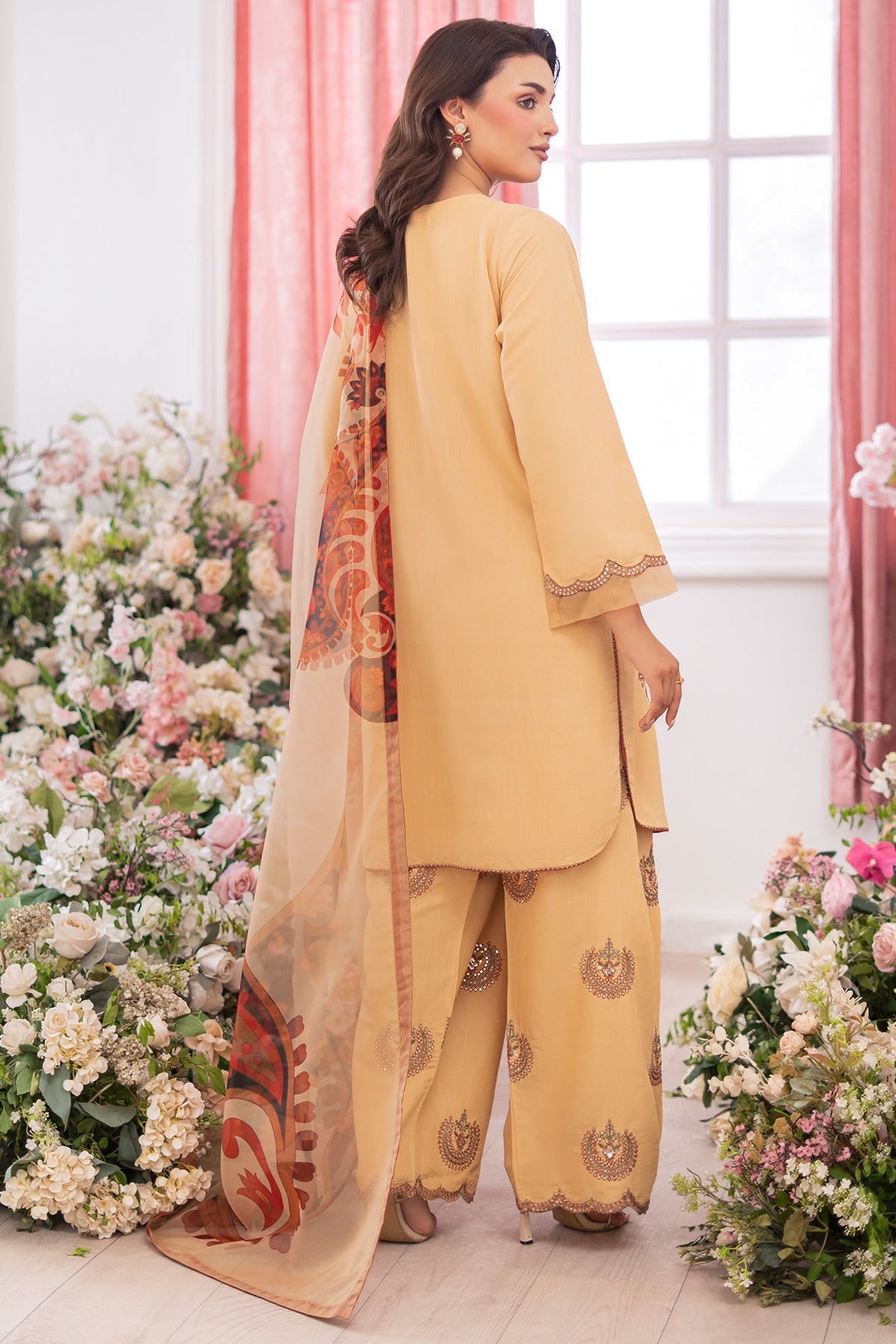 3-PC Embroidered Raw-Silk Suit CMA-5-80