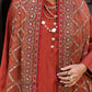 3-PC EMBROIDERED RAW-SILK SUIT CMA-5-140