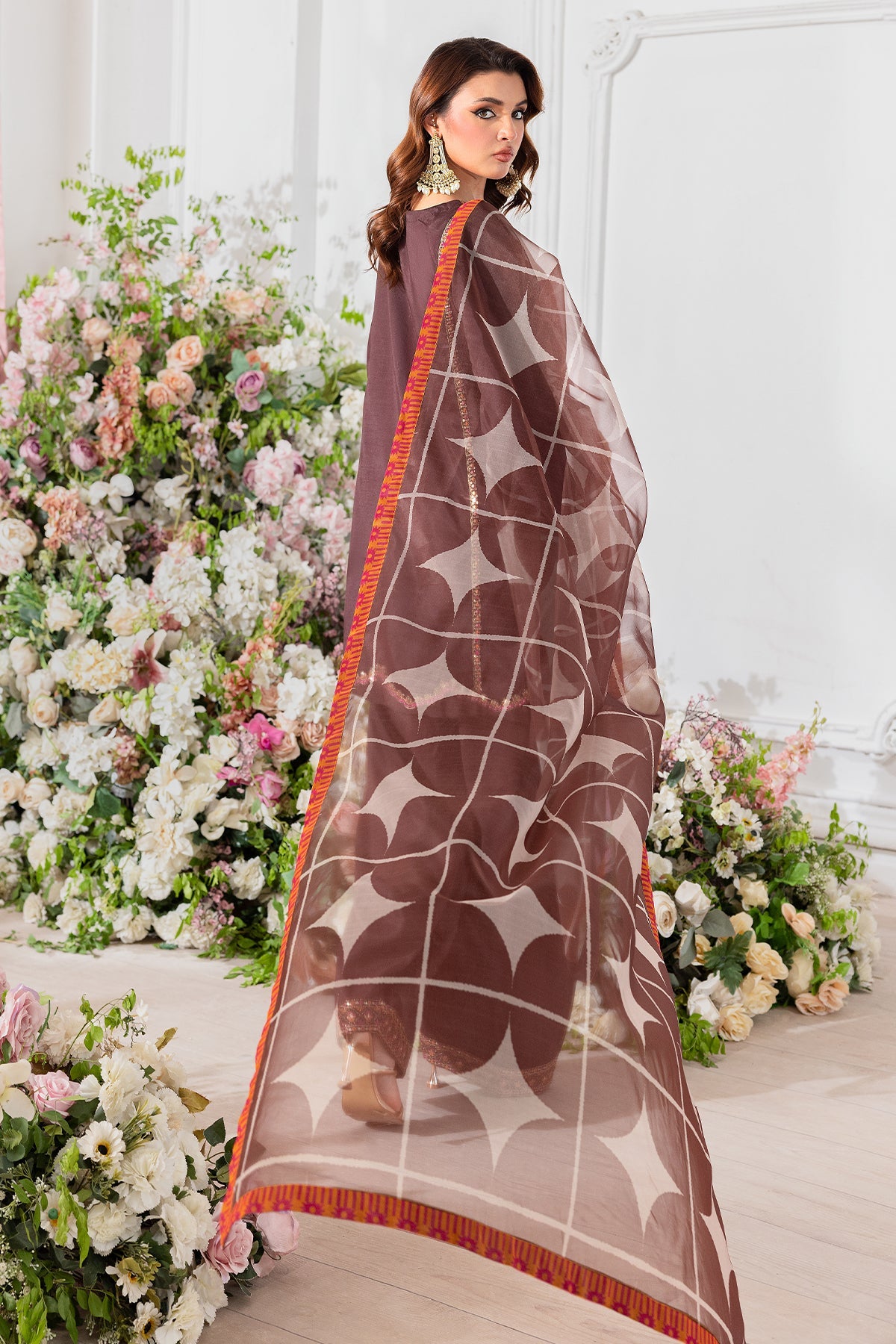 3-PC Embroidered Raw-Silk Suit CMA-5-108