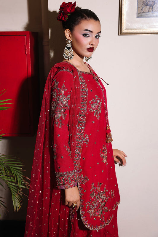 3-PC Embroidered Raw-Silk Suit CMA-5-096