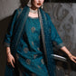3-PC Embroidered Raw-Silk Suit CMA-5-146