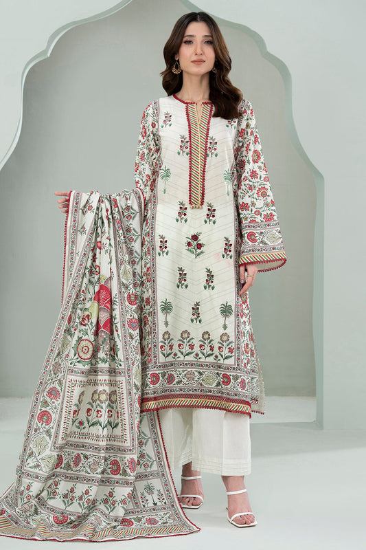 Embroidered Shirt Shalwar Dupatta - 0458