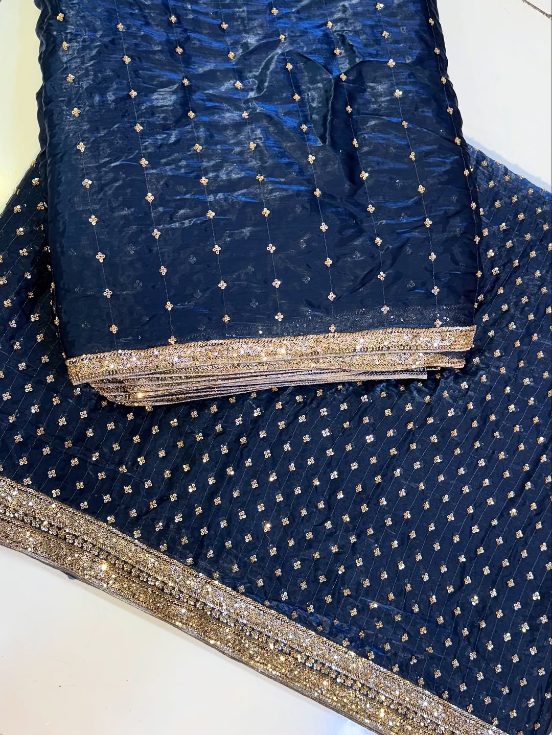 Navy blue-Sheesha Silk
