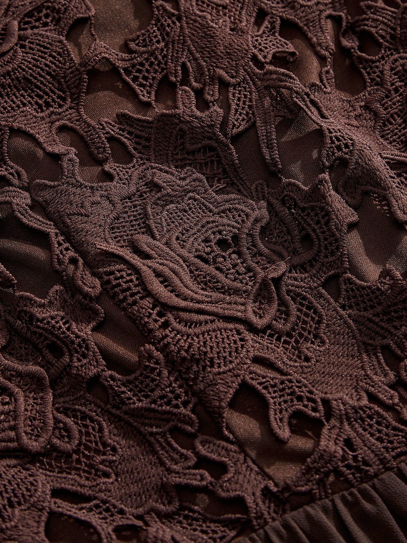 Lace Patchwork Flared Dress