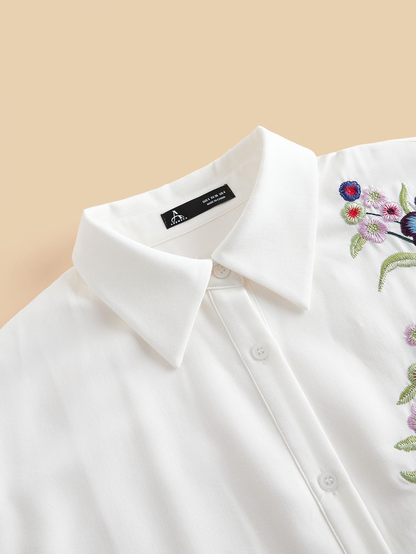 Open-Front Sleeveless Embroidery Floral Dress With Belt