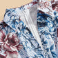 Elegant Multi-Color Floral Print Short Sleeve dress