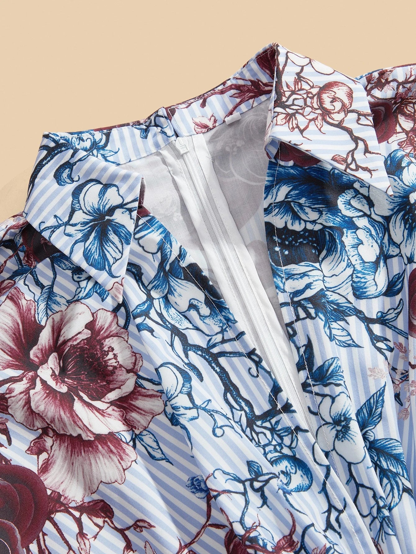 Elegant Multi-Color Floral Print Short Sleeve dress