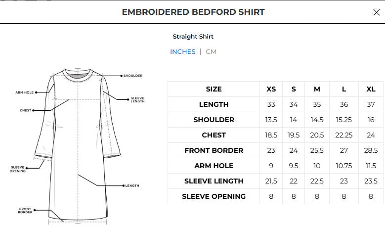 Embroidered Bedford Shirt