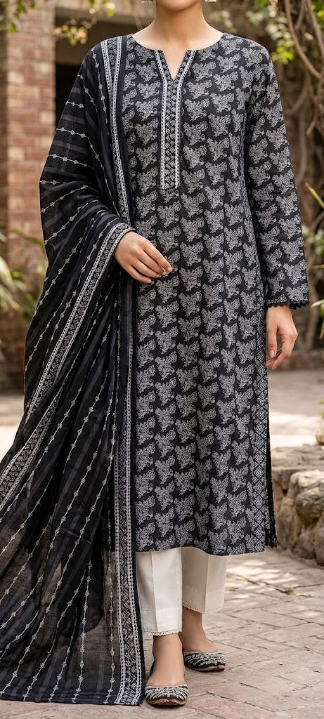 A Line- 3pcs Lawn Dress