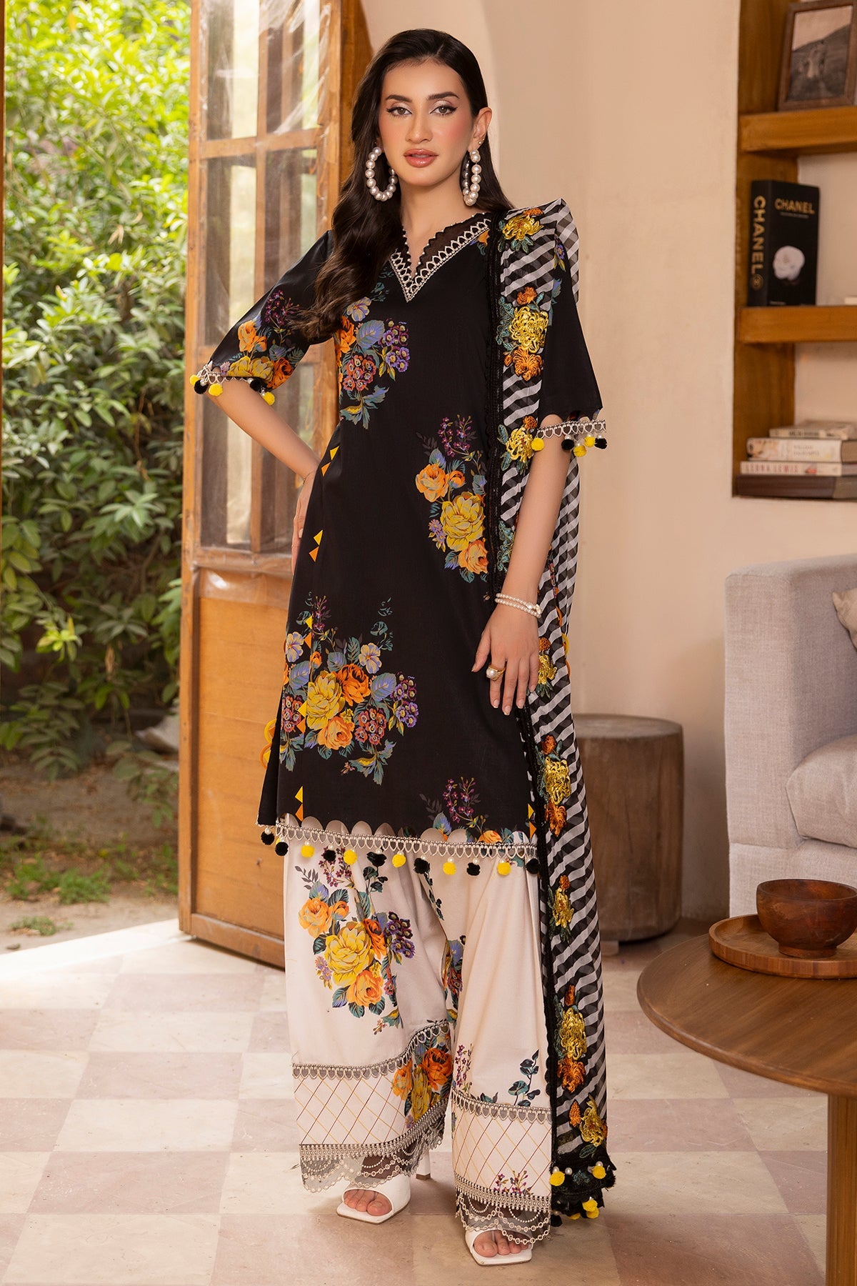 3-PC Unstitched Embroidered Lawn Collection CH6-07
