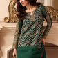 3-PC Unstitched Embroidered  Luxury Chiffon  DJW6-07