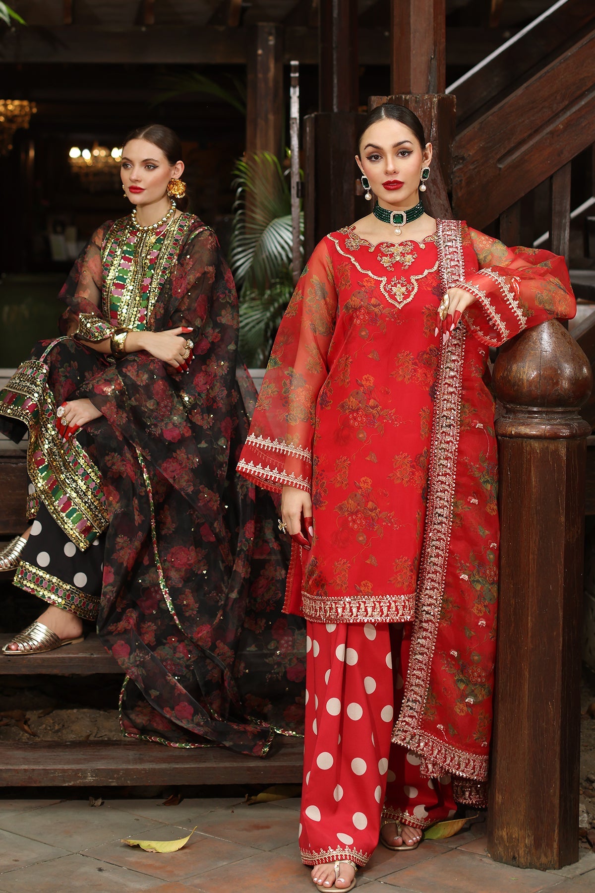 3-PC Embroidered Organza Suit CMA-5-37