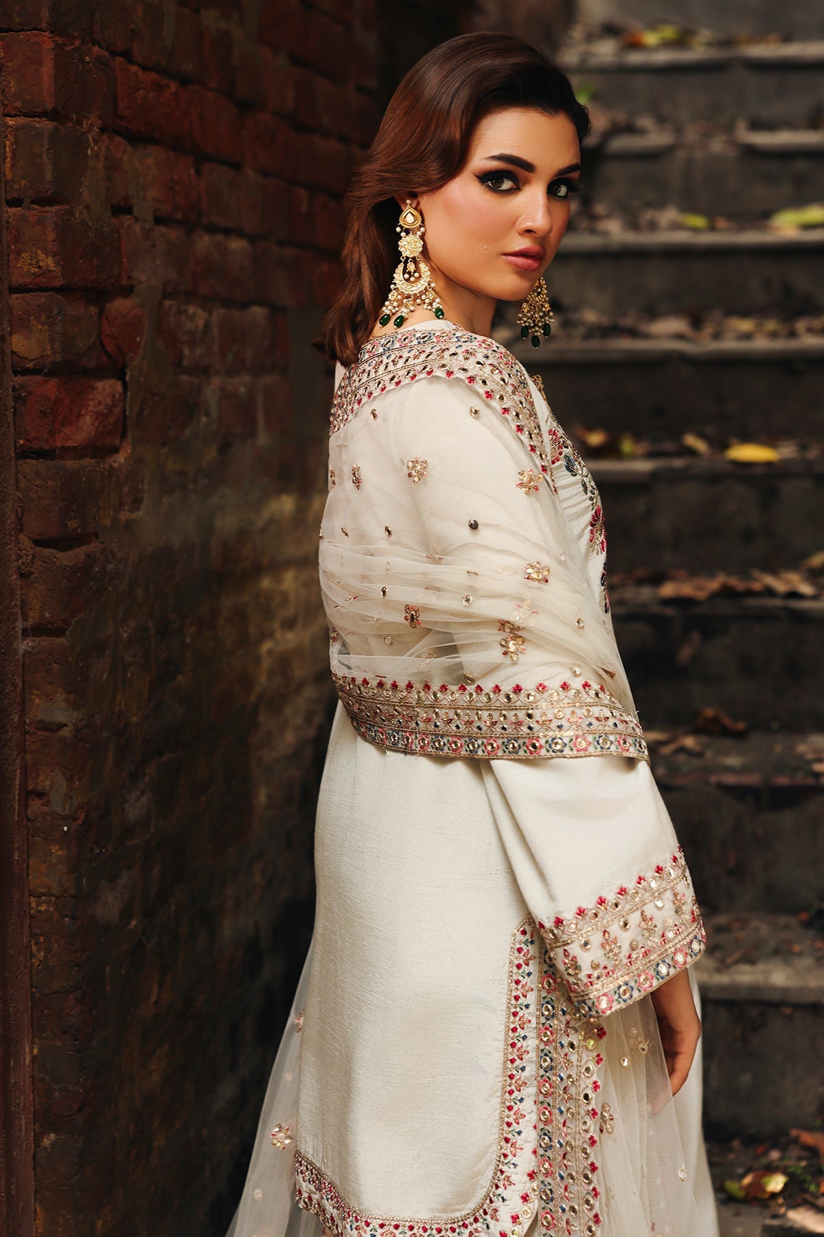 3-PC Embroidered Raw-Silk Suit CMA-5-141M
