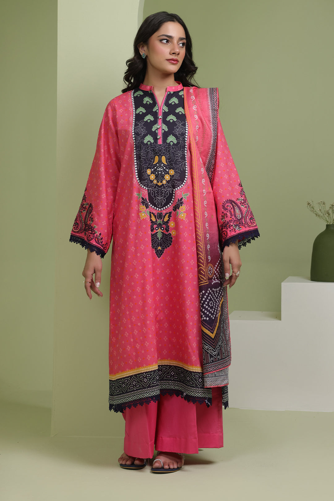 Embroidered Shirt Dupatta - 1171