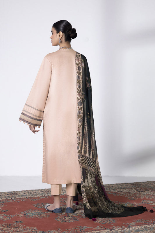 3 Piece - Embroidered Cambric Suit - Off White