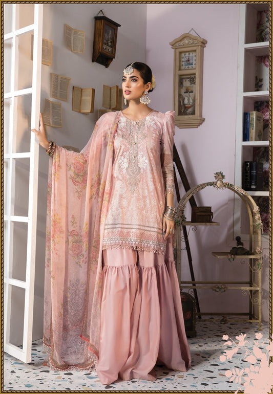 Mprints Unstitched Design 3A - Heer Rang
