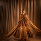 Bahaar: Embroidered Pishwas Paired with a Churidar Pyjama