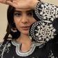 DU-3133 - BLACK - EMBROIDERED LAWN - 3PCS