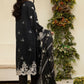 DU-3133 - BLACK - EMBROIDERED LAWN - 3PCS