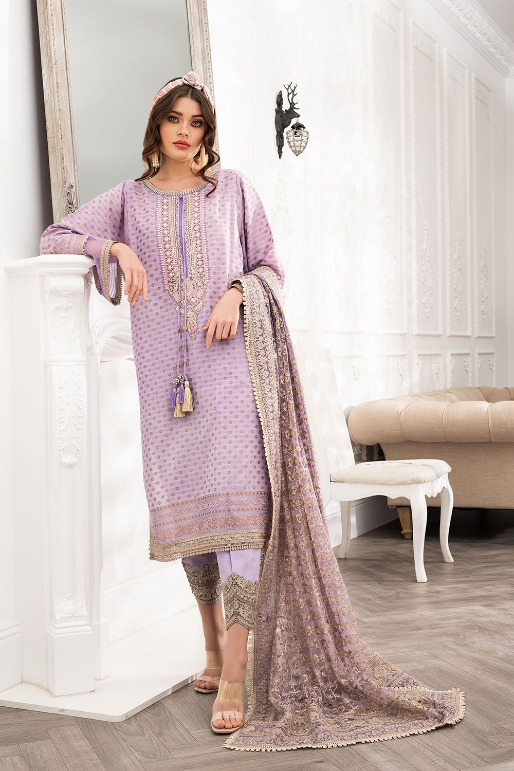 DESIGN 8B LUXURY LAWN 2021 UNSTITCHED - Heer Rang