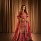 Mohabbat: Front Open Jacket Paired with a Paneled Lehenga