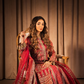 Mohabbat: Front Open Jacket Paired with a Paneled Lehenga
