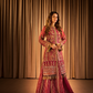 Mohabbat: Front Open Jacket Paired with a Paneled Lehenga