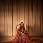 Mohabbat: Front Open Jacket Paired with a Paneled Lehenga