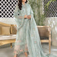 Unstitched MBROIDERED - Sky blue and Peach (BD-2206) - Heer Rang