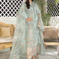 Unstitched MBROIDERED - Sky blue and Peach (BD-2206) - Heer Rang