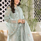Unstitched MBROIDERED - Sky blue and Peach (BD-2206) - Heer Rang