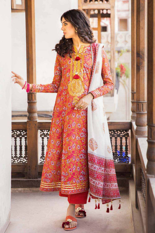 3PC Lawn Unstitched Foil Printed Suit CL-32243 A
