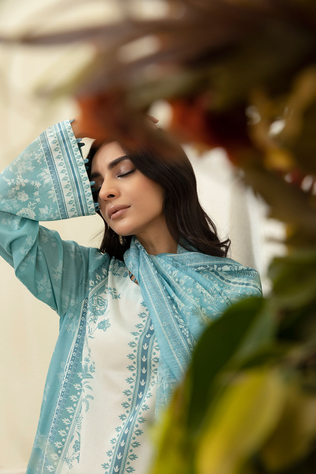 DU-3138 - C-GREEN - PRINTED LAWN - 3PCS