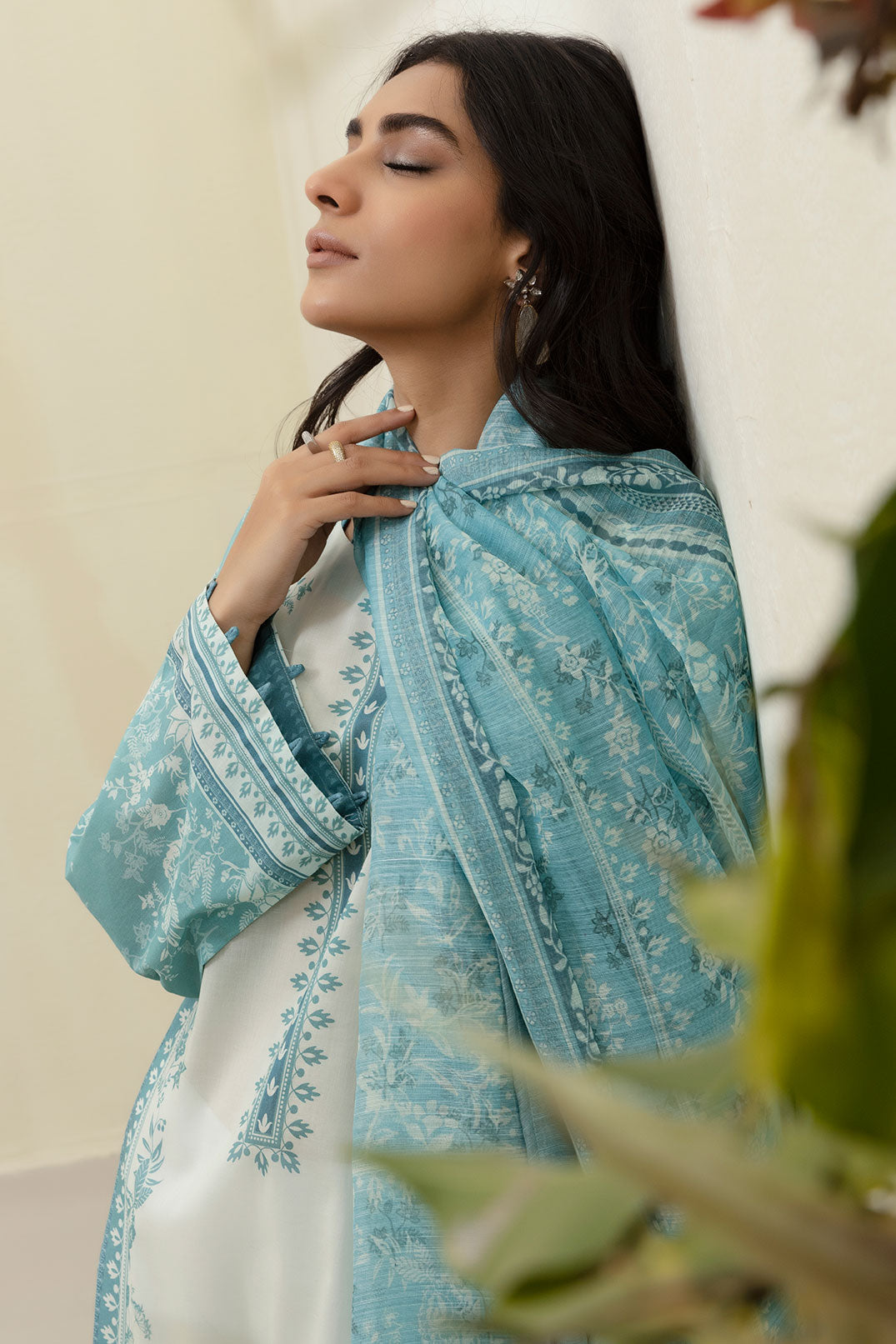 DU-3138 - C-GREEN - PRINTED LAWN - 3PCS
