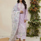 DU-3140 - PURPLE - EMBROIDERED LAWN - 3PCS
